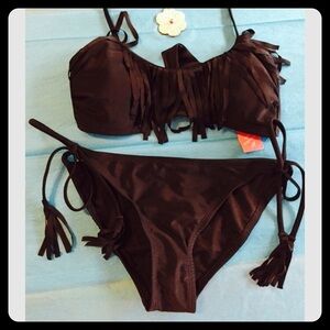 Black 2 Piece Bathing Suit MEDIUM